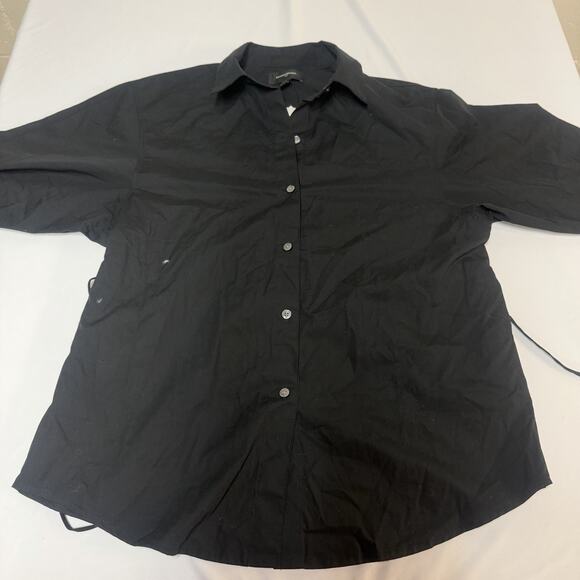 Banana Republic Cotton Shirt Long Sleeve Tie Waist Button Blouse Womens XS NWT - Picture 3 of 15